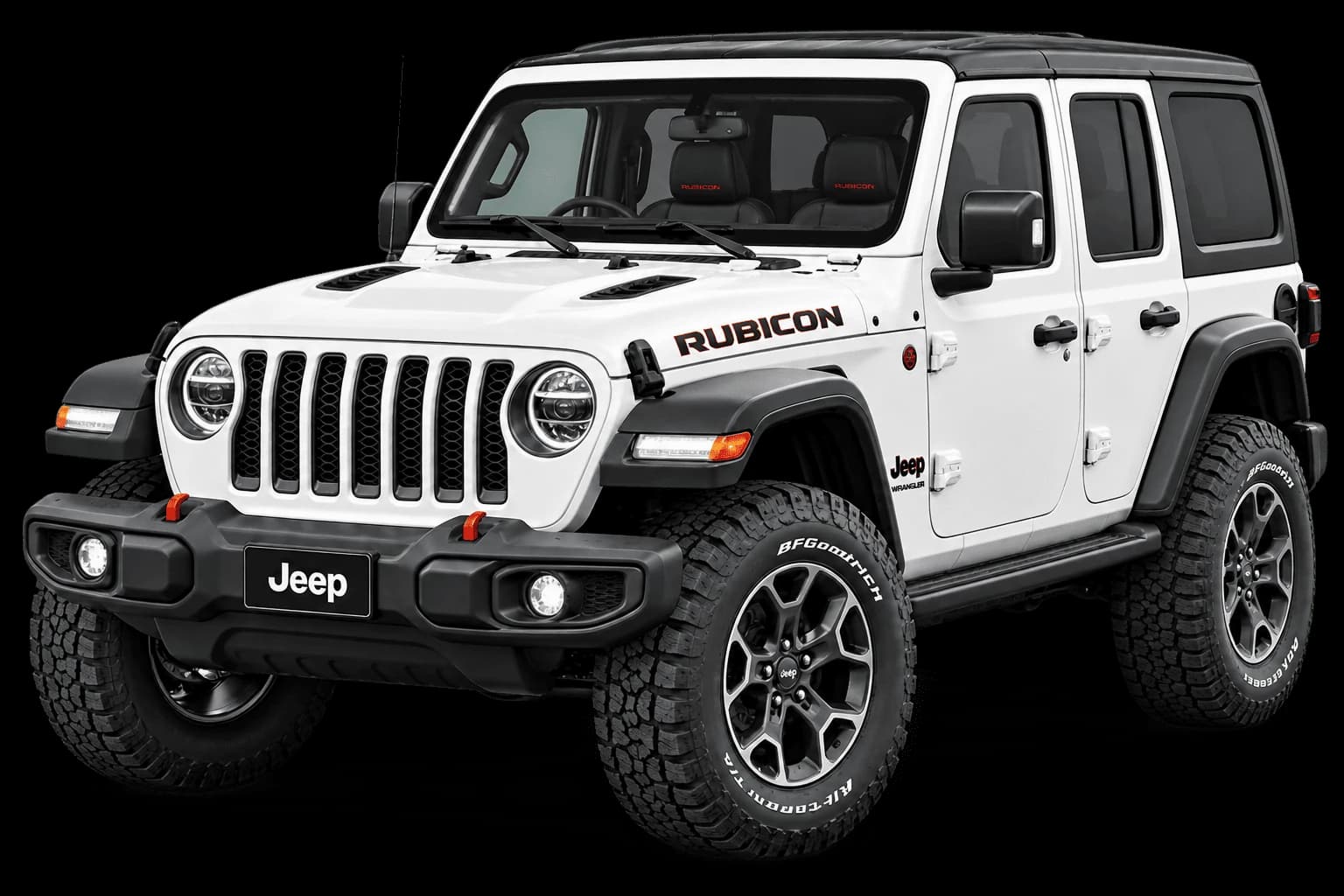White Jeep Wrangler Rubicon