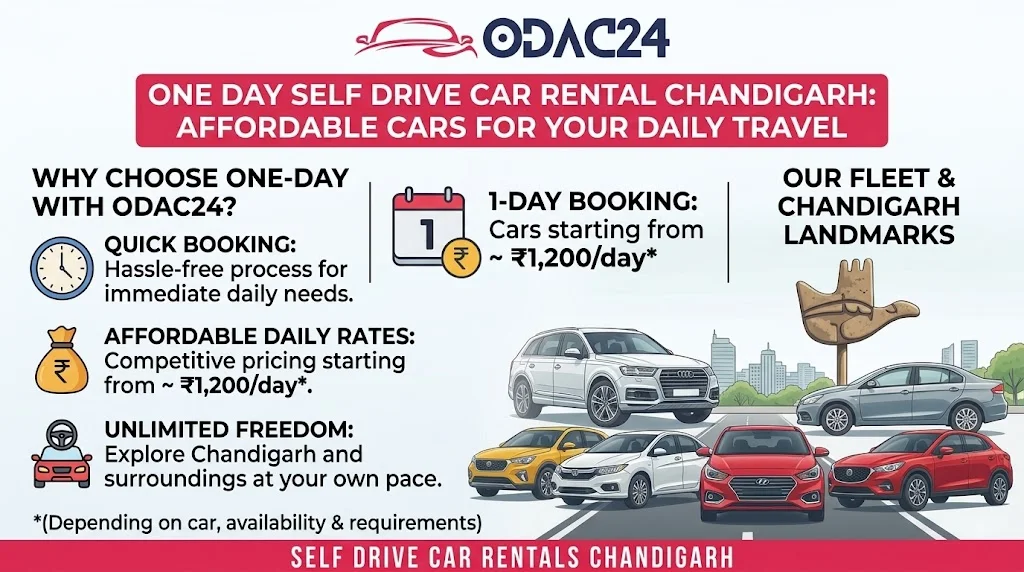 One Day Self Drive Car Rental Chandigarh: Affordable Cars for Your Daily Travel